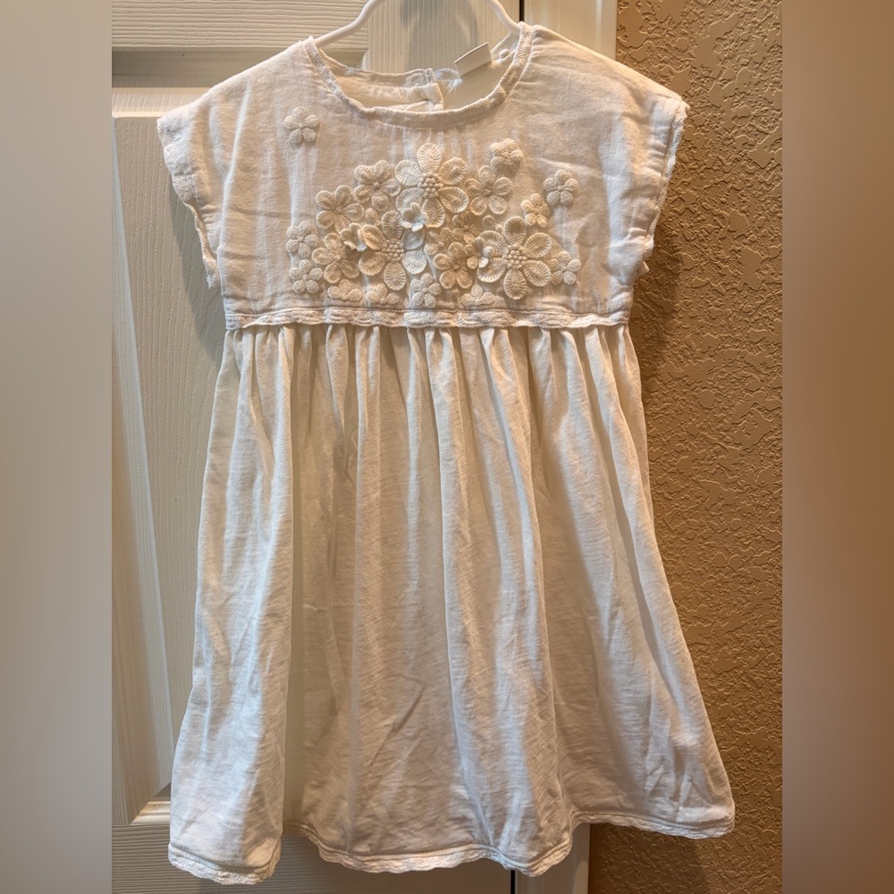Next Cream Floral Embroidered dress